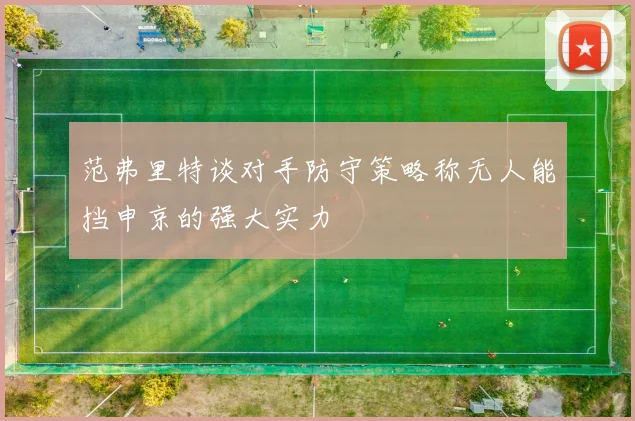 范弗里特谈对手防守策略称无人能挡申京的强大实力
