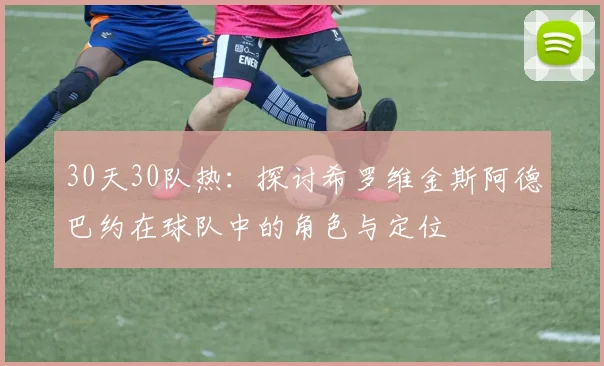 30天30队热：探讨希罗维金斯阿德巴约在球队中的角色与定位